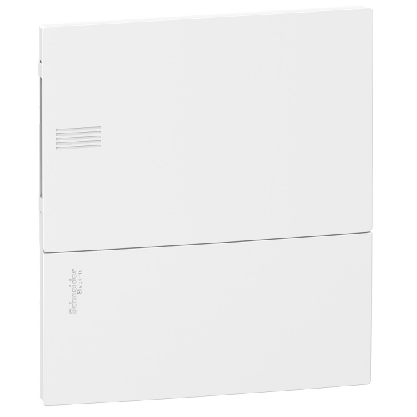 mini Pragma recessed enclosure - 1 x 8 modules - plain door