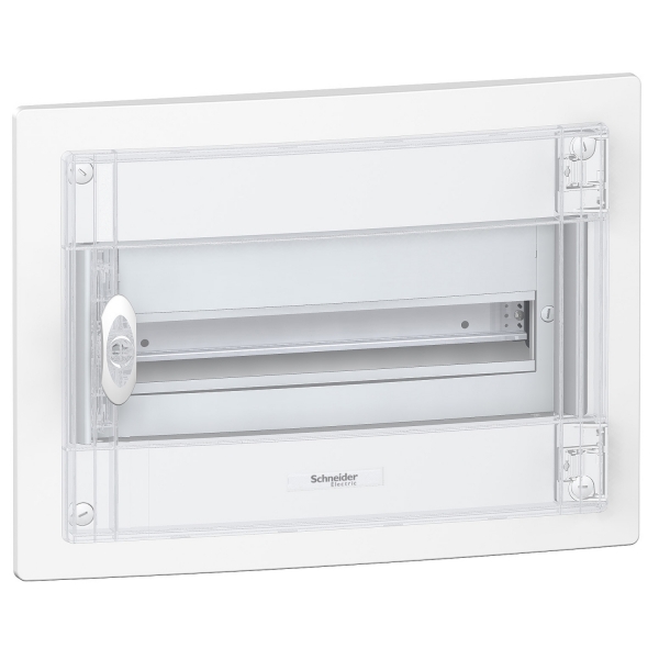 Pragma flush enclosure - IP40 - 1 x 18 modules - transparent door