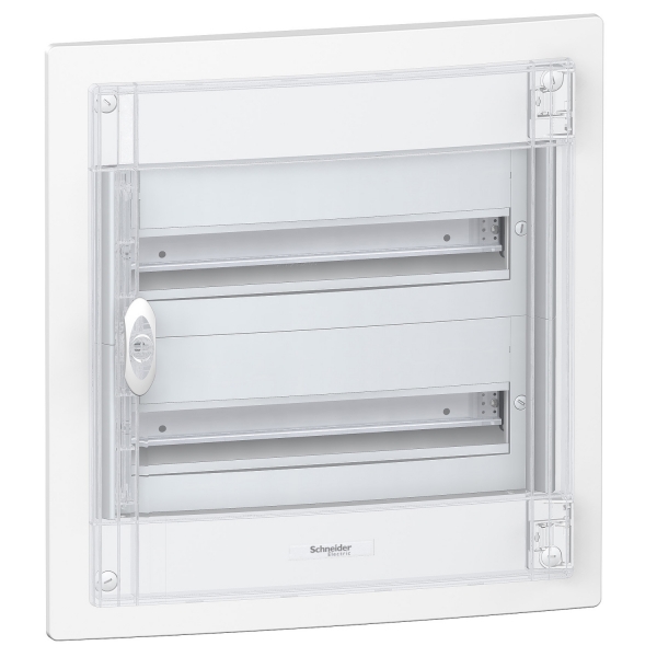 Pragma flush enclosure - IP40 - 2 x 18 modules - transparent door