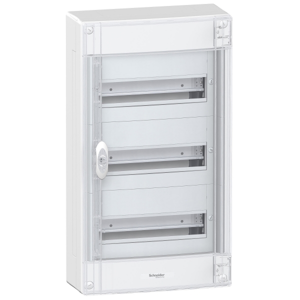 Pragma surface enclosure - IP30 - 3 x 13 modules - transparent door