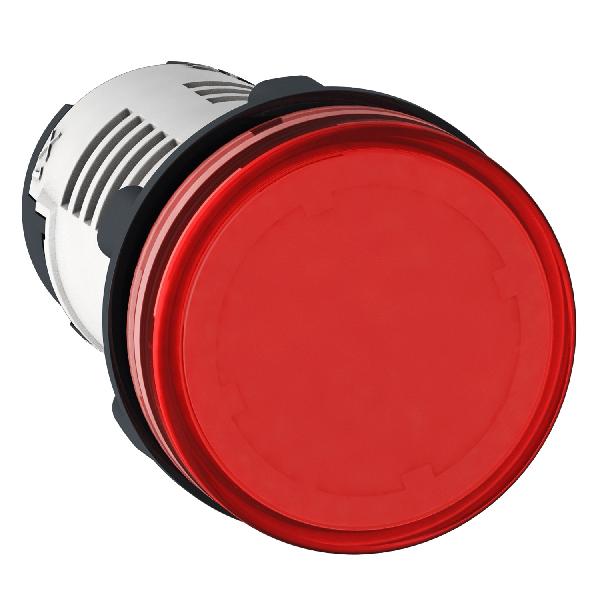 voyant rond Ø 22 - IP 54 - rouge - DEL intégrée - 24 V - cosses