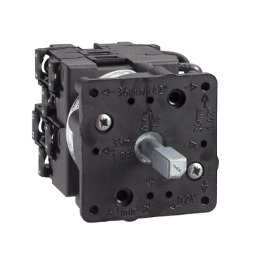 corps pour inverseur 2 pôles 45 ° 20 A fixation par vis