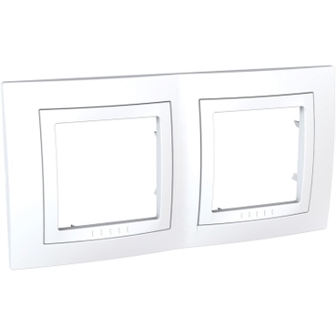 Plaque 2 postes blanc