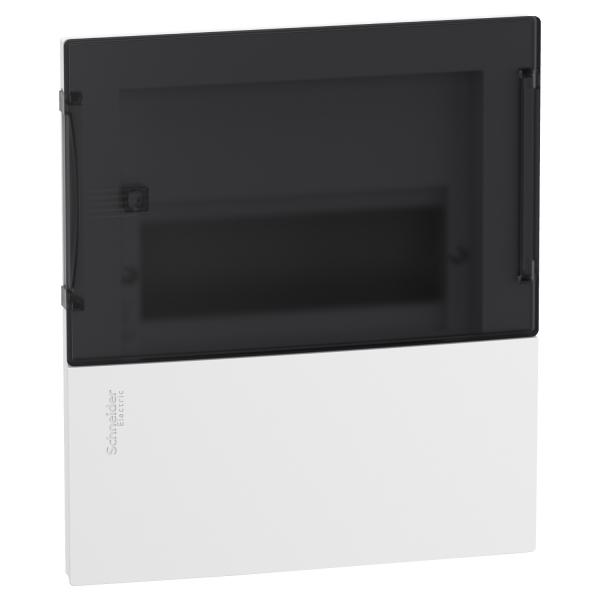 mini Pragma recessed enclosure - 1 x 8 modules - smoked door