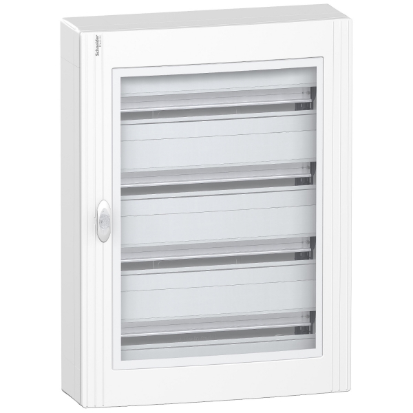 Pragma surface enclosure - IP30 - 4 x 24 modules - transparent door