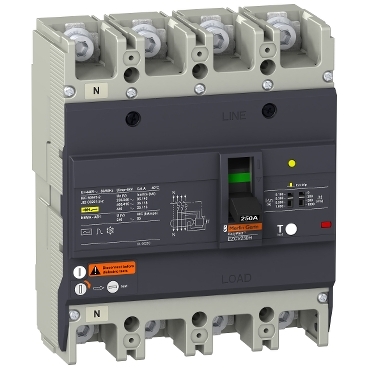 EZCV250H 36KA 4P4D 160A MG EASYPACT EARTH LEAKAGE CIRCUIT BREAKE