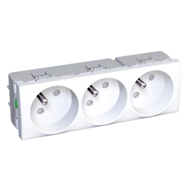 Altira - prises triples 2P+T - blanc polaire