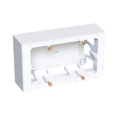 Altira - boîte saillie 2 postes - 40 mm - blanc polaire