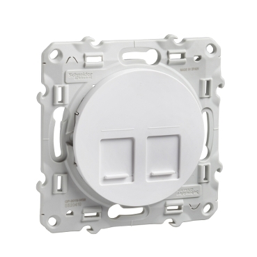ODACE DBL RJ45 SS CON BLC