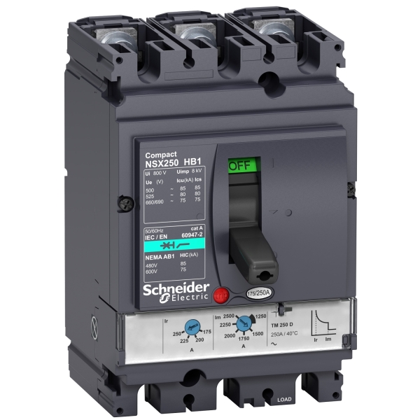 DISJ NSX250HB1 TM125D 3P3D 85KA 500V
