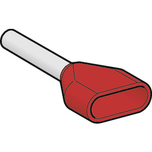 Embout D moyen 1mm² rouge DIN