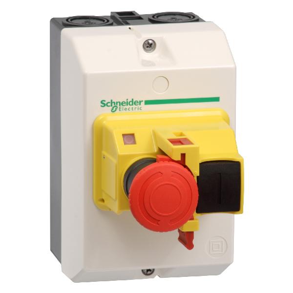 Coffret vide IP55 pour GV2ME Arrêt d'urgence plastique