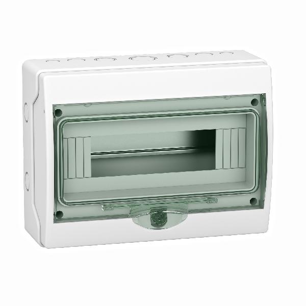 coffret mini Kaedra en saillie - IP 65 - 1 x 12 modules - porte transparente