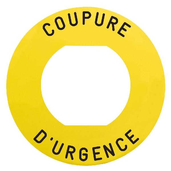 ETIQUETTE COUPURE URGENCE