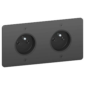 2 PRISES 2PT NOIR