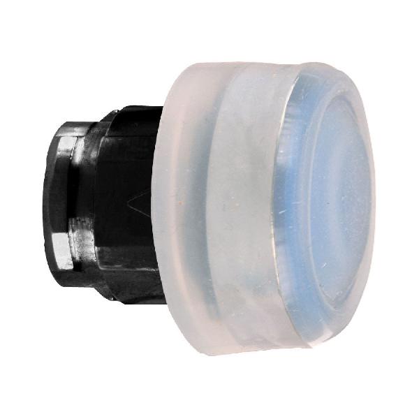 Tête bouton avec capuchon bleu - métal noir