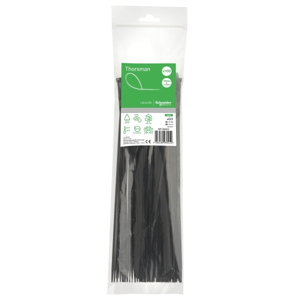 Colliers serrage 300x3,6mm noi