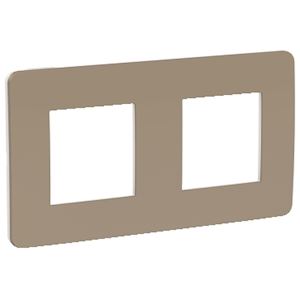 Plaque finition Taupe/Blanc 2P