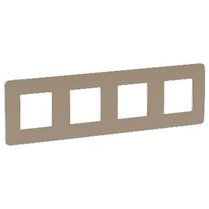 Plaque finition Taupe/Blanc 4P