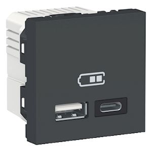 Chargeur USB double 2.4A anthr