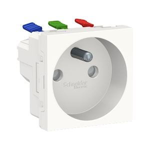 Prise 2P+T FR 90° rapide Bl A