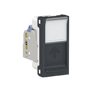 Prise RJ45 x1 cat6STP 1m Anth