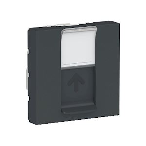 Prise RJ45 x1 cat6FTP 2m Anth
