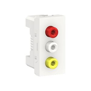 Prise RCA triple 1m Blanc