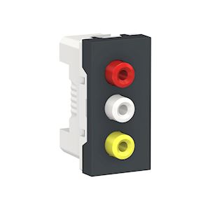 Prise RCA triple 1m Anth