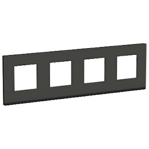 Plaque finition Givre noir 4P