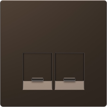 Enjo simple RJ45x2 mocca