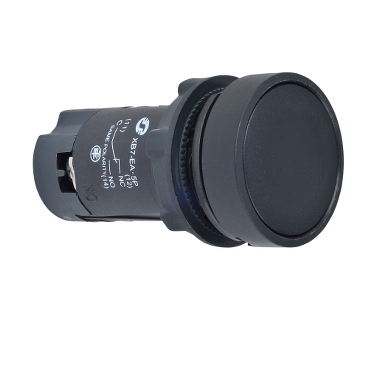Harmony bouton-poussoir noir Ø22 - à impulsion - 1F
