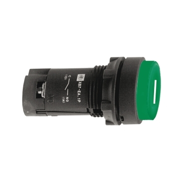 Harmony bouton-poussoir vert Ø22 avec marquage I contact 2F IP54