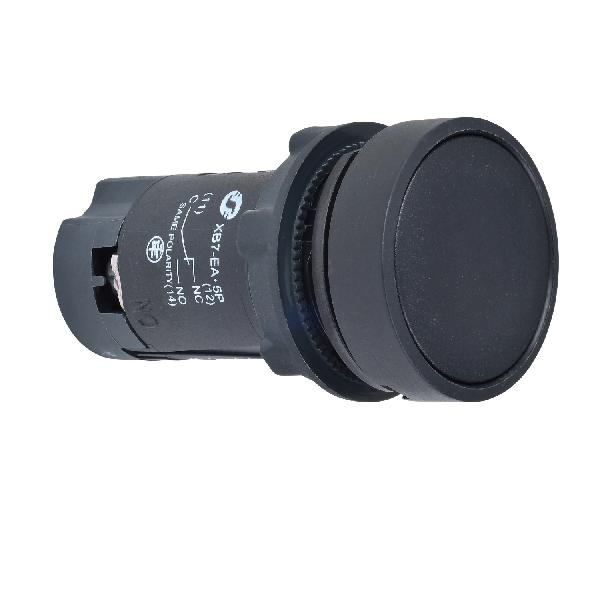 Harmony bouton-poussoir noir Ø22 - pousser-pousser - 1OF
