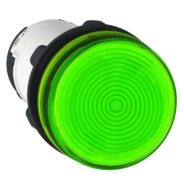 voyant rond diam 22 IP 54 vert douille BA 9s 230 V bornes