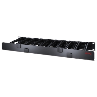 Gestionnaire câbles horizontal - 1U x 6p de profondeur - un seul côté avec cache