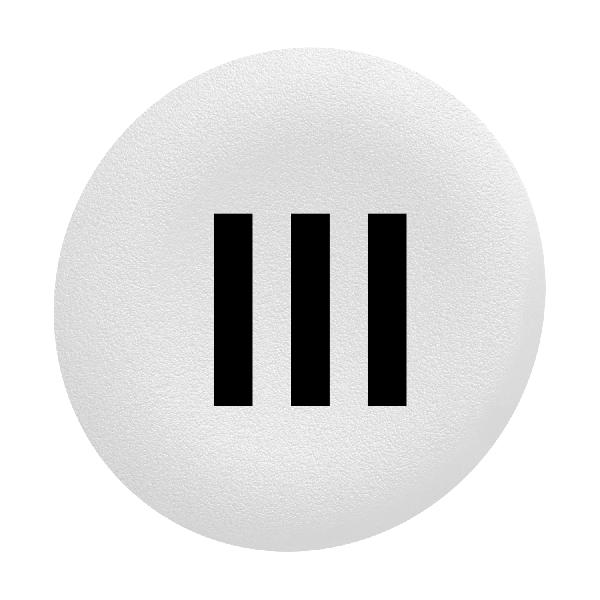 Harmony - capsule pr bouton poussoir - Ø22 - affleurant lisse - 'III' - blanc