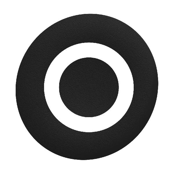 Harmony - capsule pr bouton poussoir - Ø22 - affleurant lisse - 'O' - noir