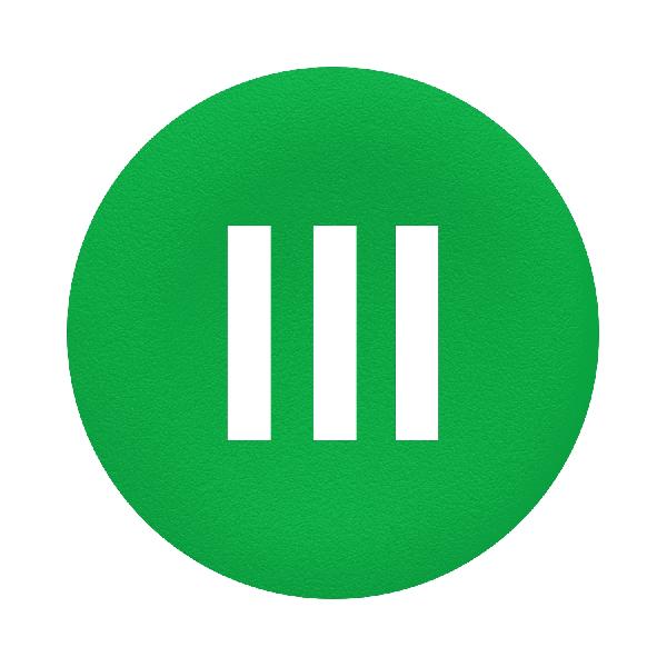 Harmony - capsule pr bouton poussoir - Ø22 - affleurant lisse - 'III' - vert