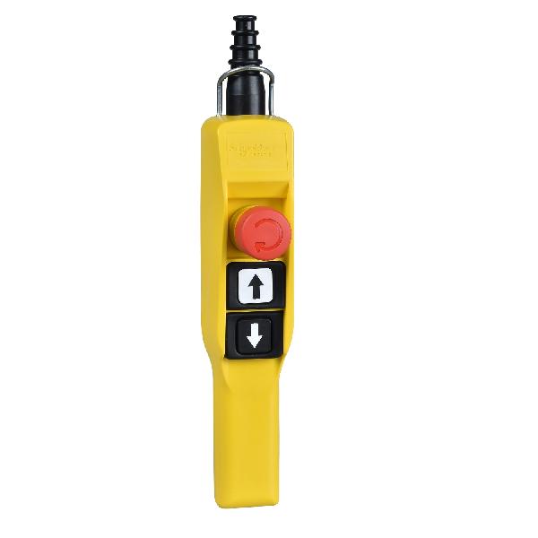 boîte pendante XAC-A pistol grip - 2 poussoirs capuchonnés 1 Arrêt d’urgence
