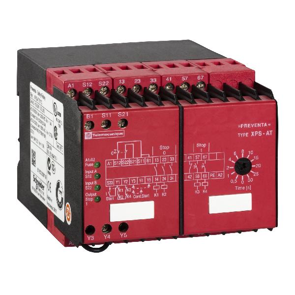 Surveill AUr + inter, 230VCA circuit sécu: 3 ouverture directe + 2 retardée 1O