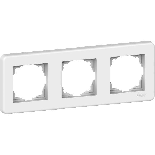 Leona - horizontal 3-gang frame - white