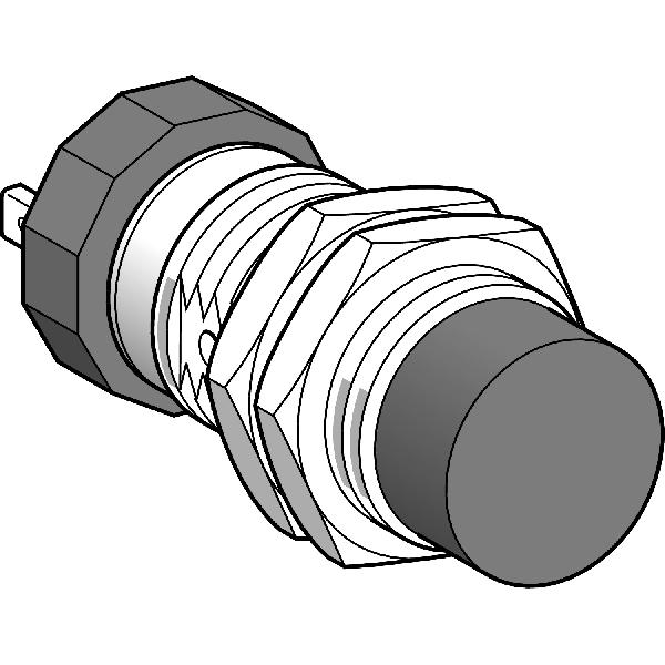 détecteur inductif XS2 cylindrique M30 Sn 15 mm connecteur DIN