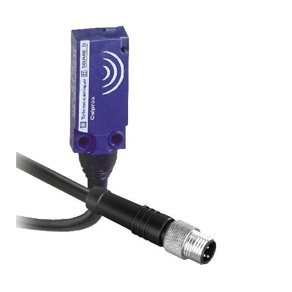 détecteur inductif XS9 plat forme F Sn 5 mm connecteur M8 déporté