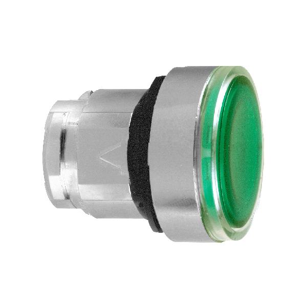 tête bouton poussoir LUMIN diam 22 pour étiquette vert