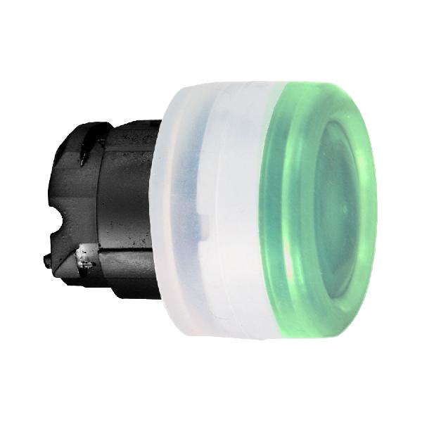 tête bouton poussoir LUMIN diam 22 vert