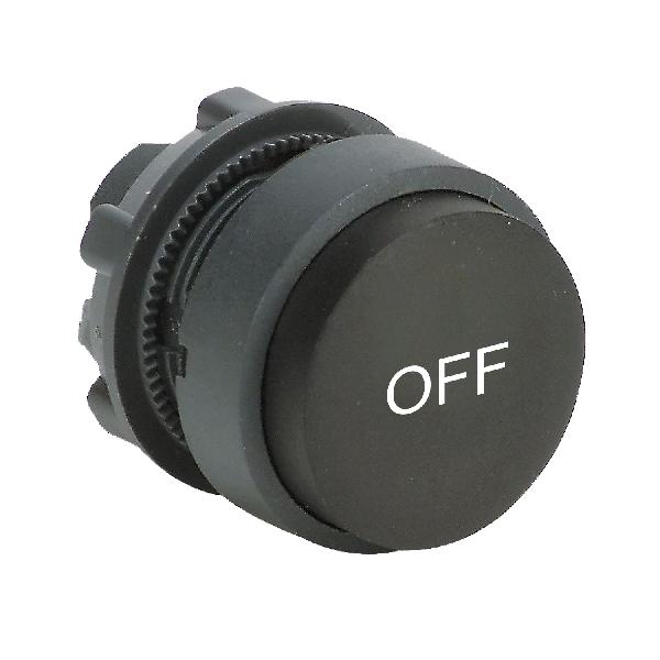 tête bouton poussoir diam 22 noir OFF