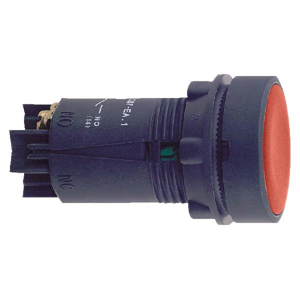 BOUTON POUSS rouge diam 22 à impulsion 1OF