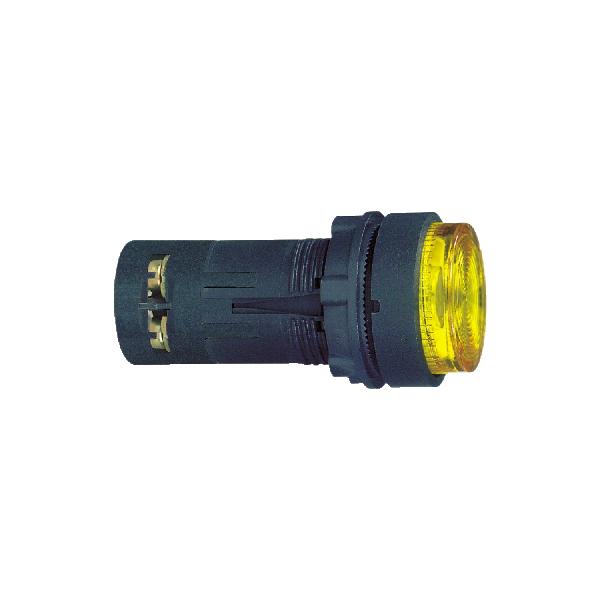 BOUTON POUSS LUMIN jaune diam 22 pousserpousser 230 V 1F