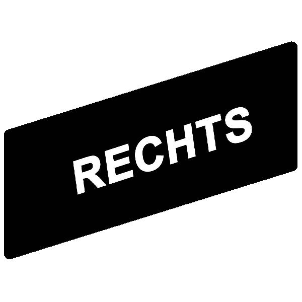 marked legend 8 x 21 mm for legend holder 24 x 48 mm - RECHTS